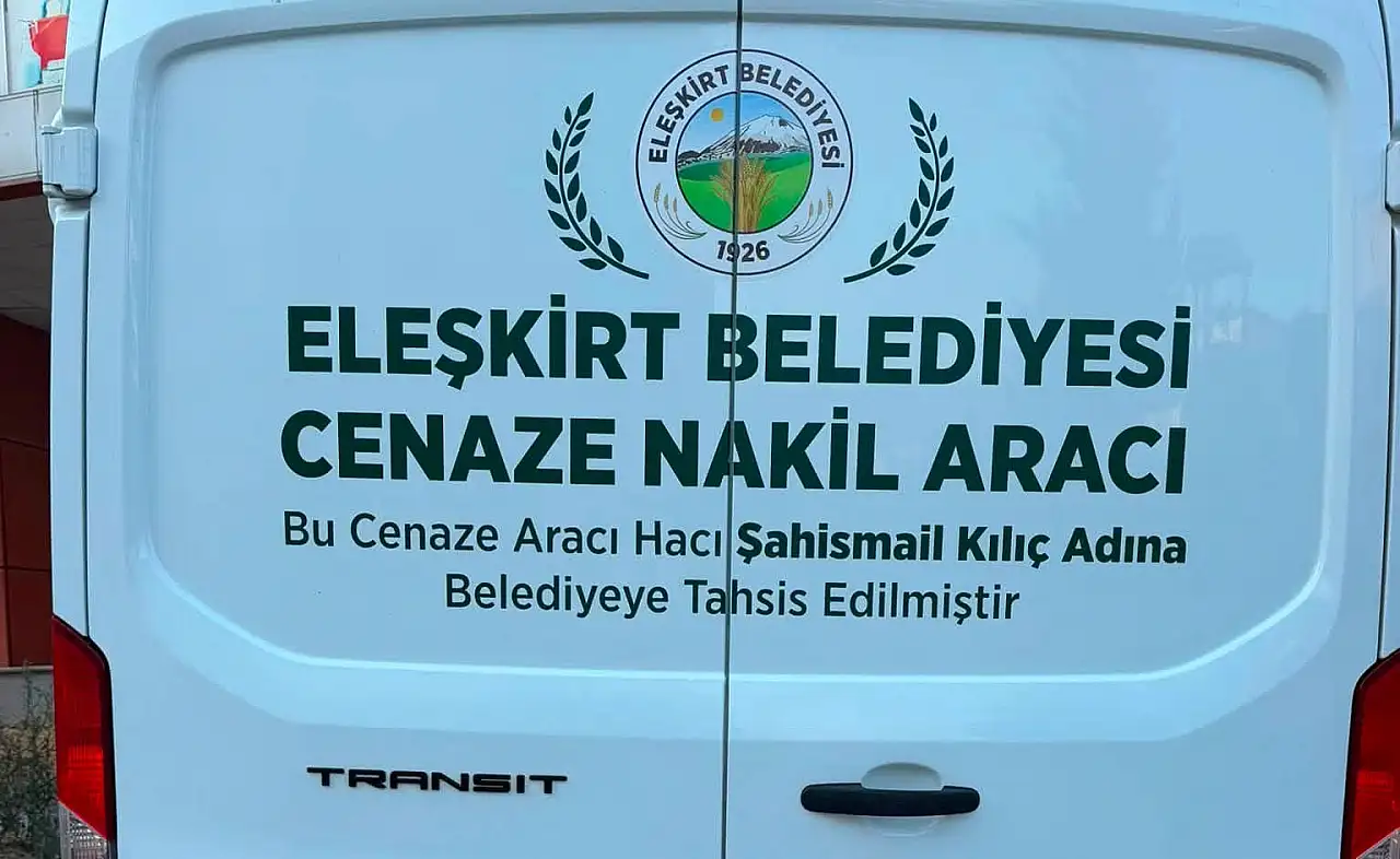 Eleşkirtli iş insanından belediyeye cenaze aracı desteği