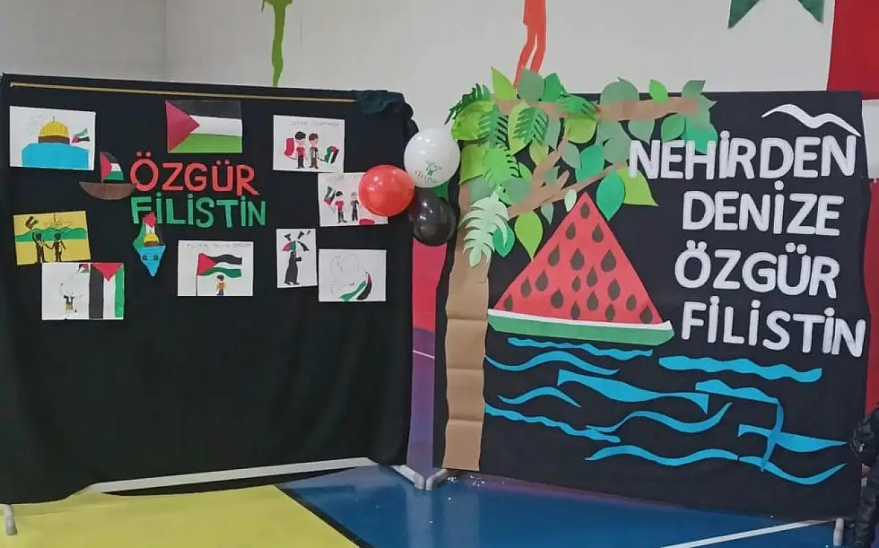 Ağrı Doğa Koleji öğrencilerinden 'Özgür Filistin' için yardım seferberliği