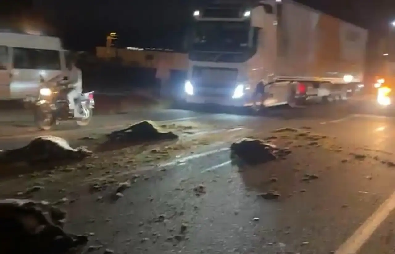 Doğubayazıt girişinde feci kaza:! Araç koyun sürüsüne daldı