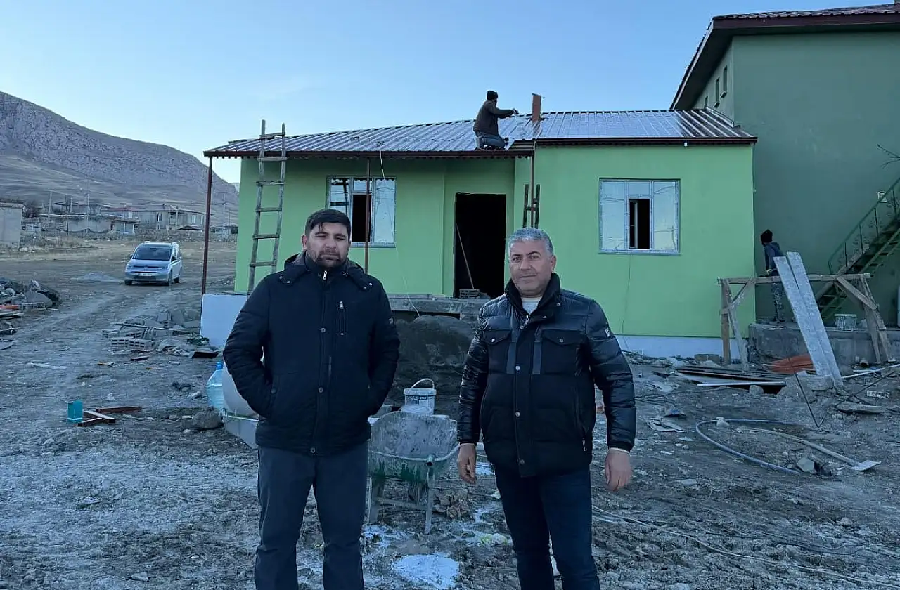 Gürbulak Köyü'nde camii lojmanı çalışmaları tamamlandı