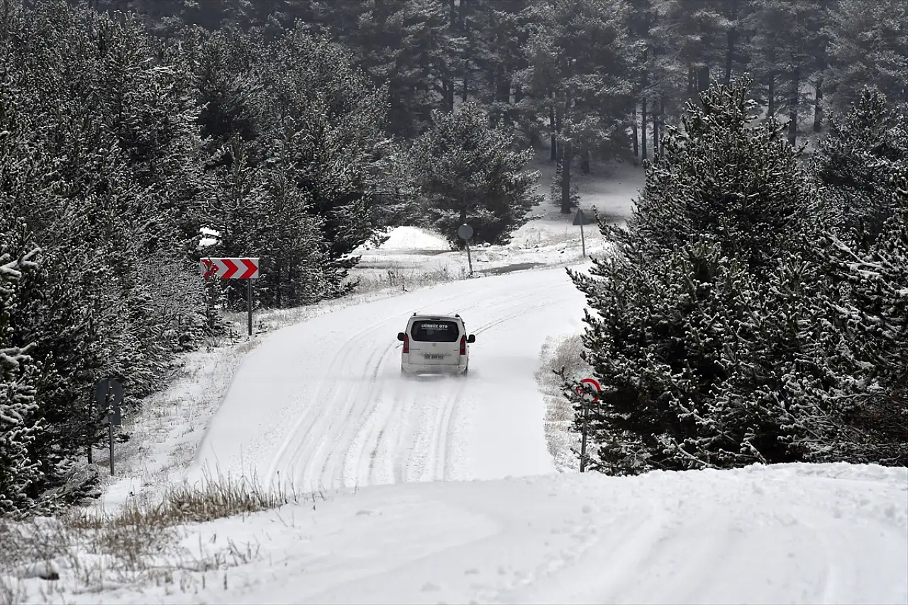 Nisan karı Sarıkamış'ta doğayı beyaza boyadı