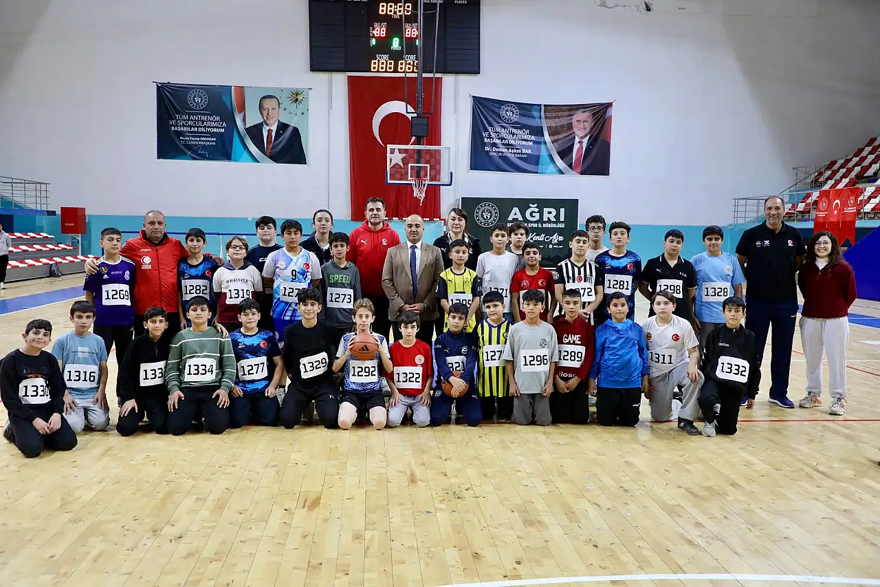 Ağrı'da geleceğin basketbolcuları için seçmeler tamamlandı