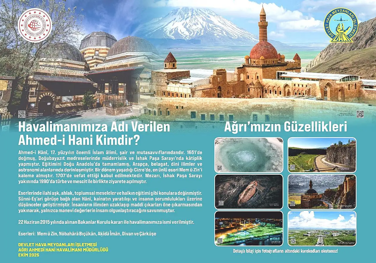 Ahmed-i Hani Havalimanı'nda Ağrı'nın kültürel mirası yansıtılıyor
