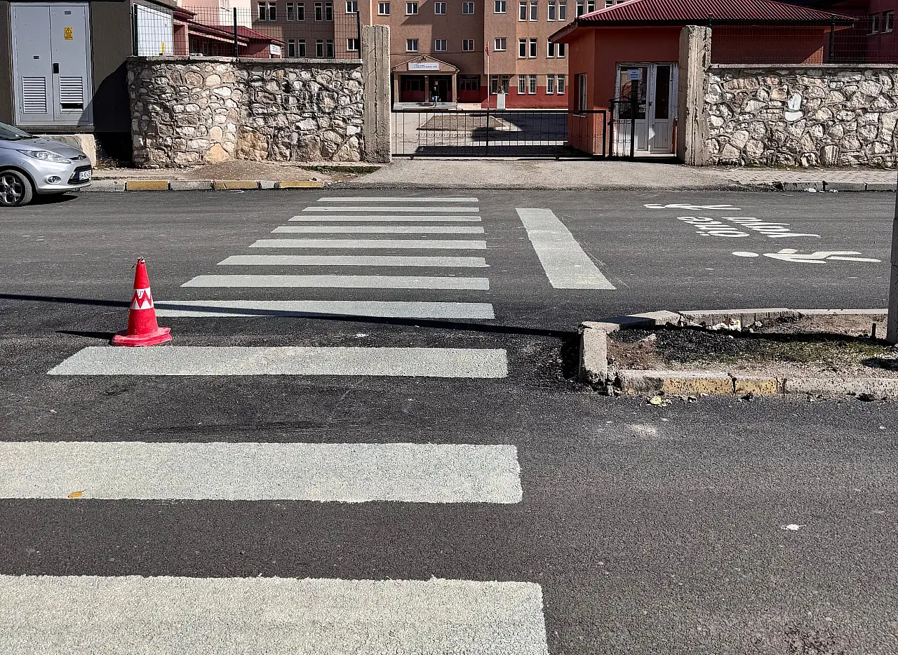 Diyadin'de 5 okulun önünde trafik güvenliği artırıldı