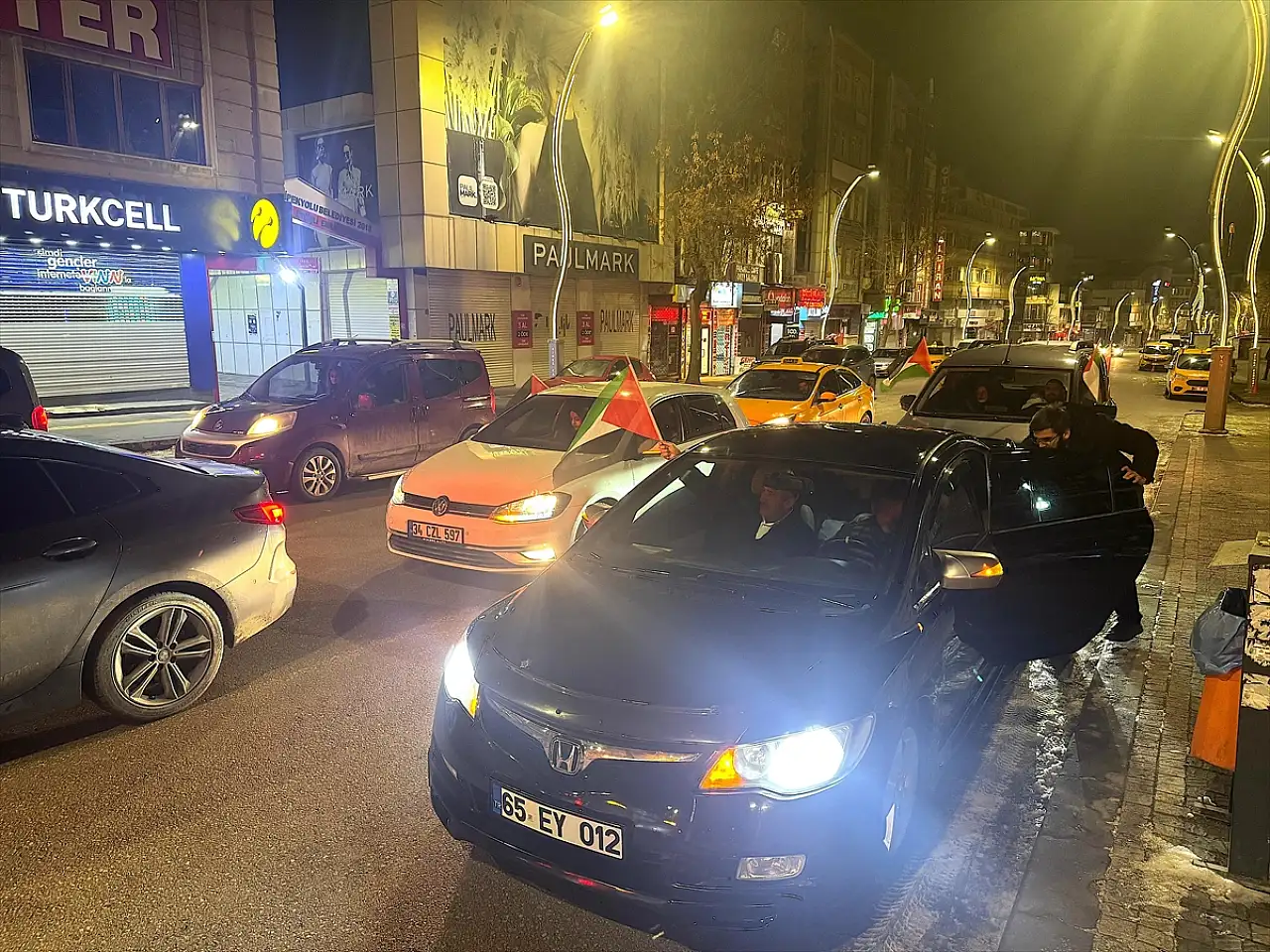 Van'da Filistin'e destek konvoyu düzenlendi