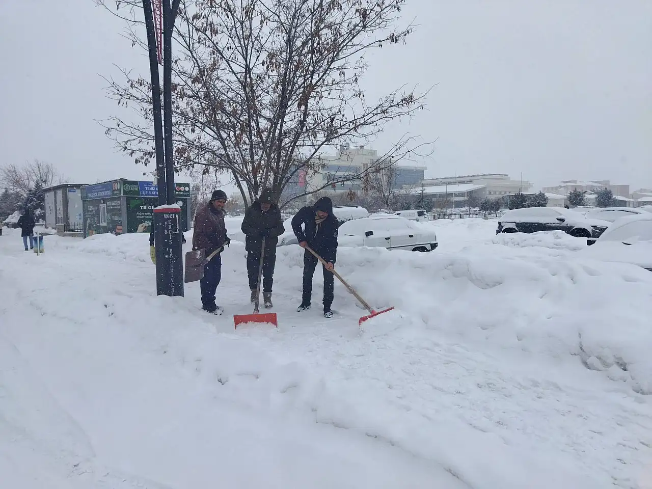 Van Erciş'te Karla Mücadele Çalışmaları Aralıksız Sürüyor