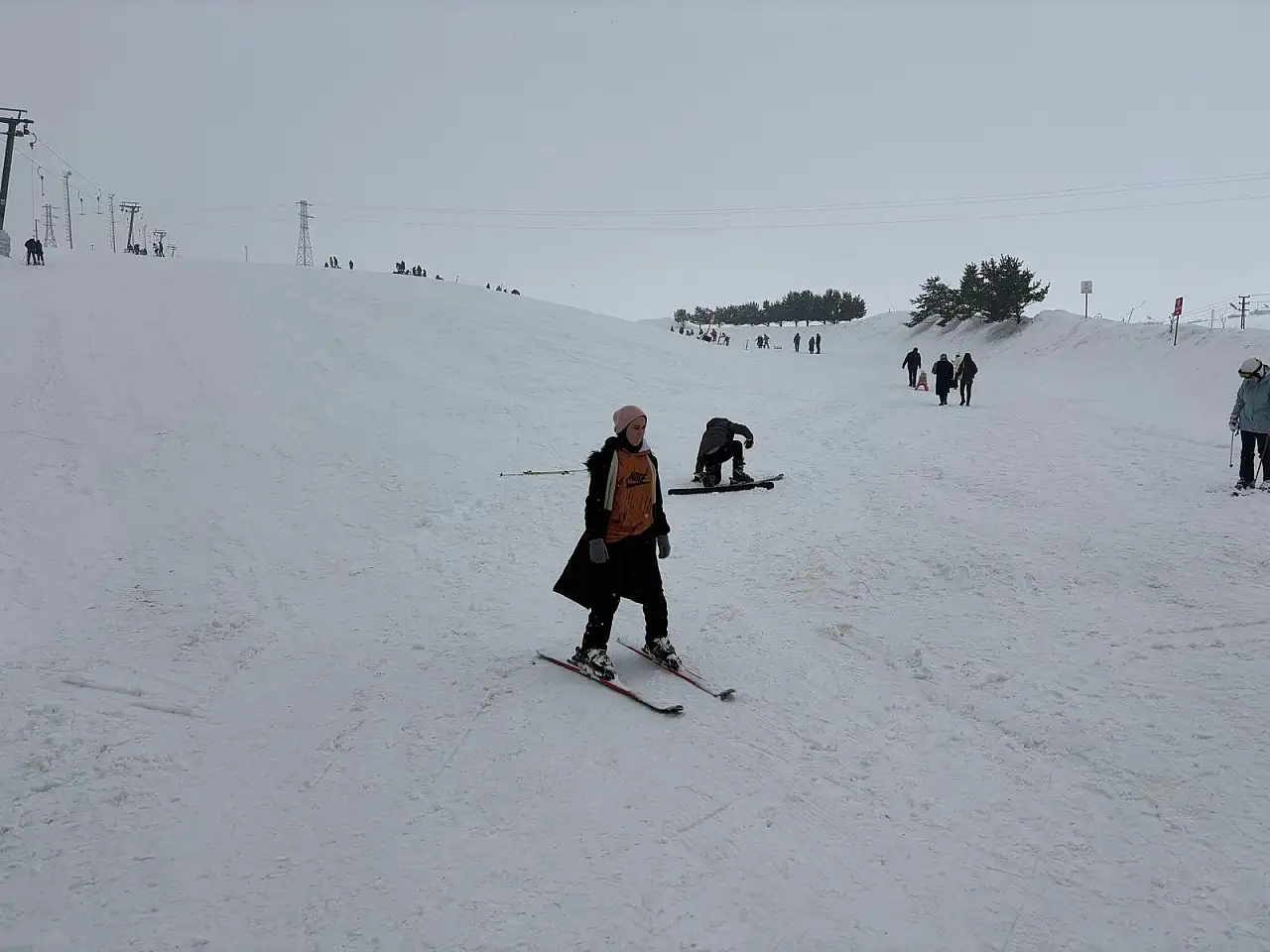 Ağrı Küpkıran Kayak Tesisleri'nde hafta sonu yoğunluğu