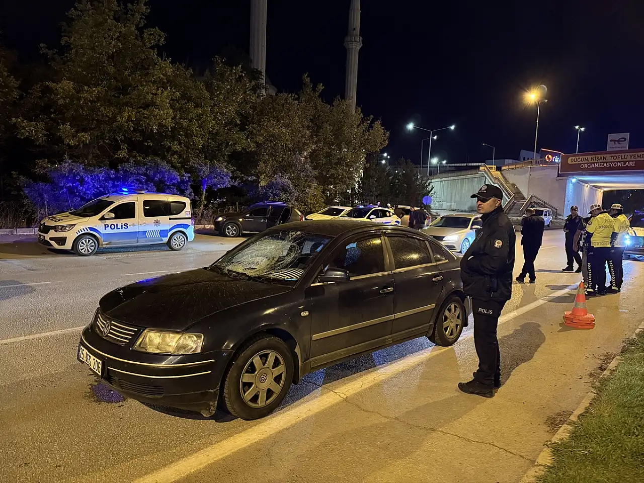 Erzurum'da yolun karşısına geçerken otomobil çarptı