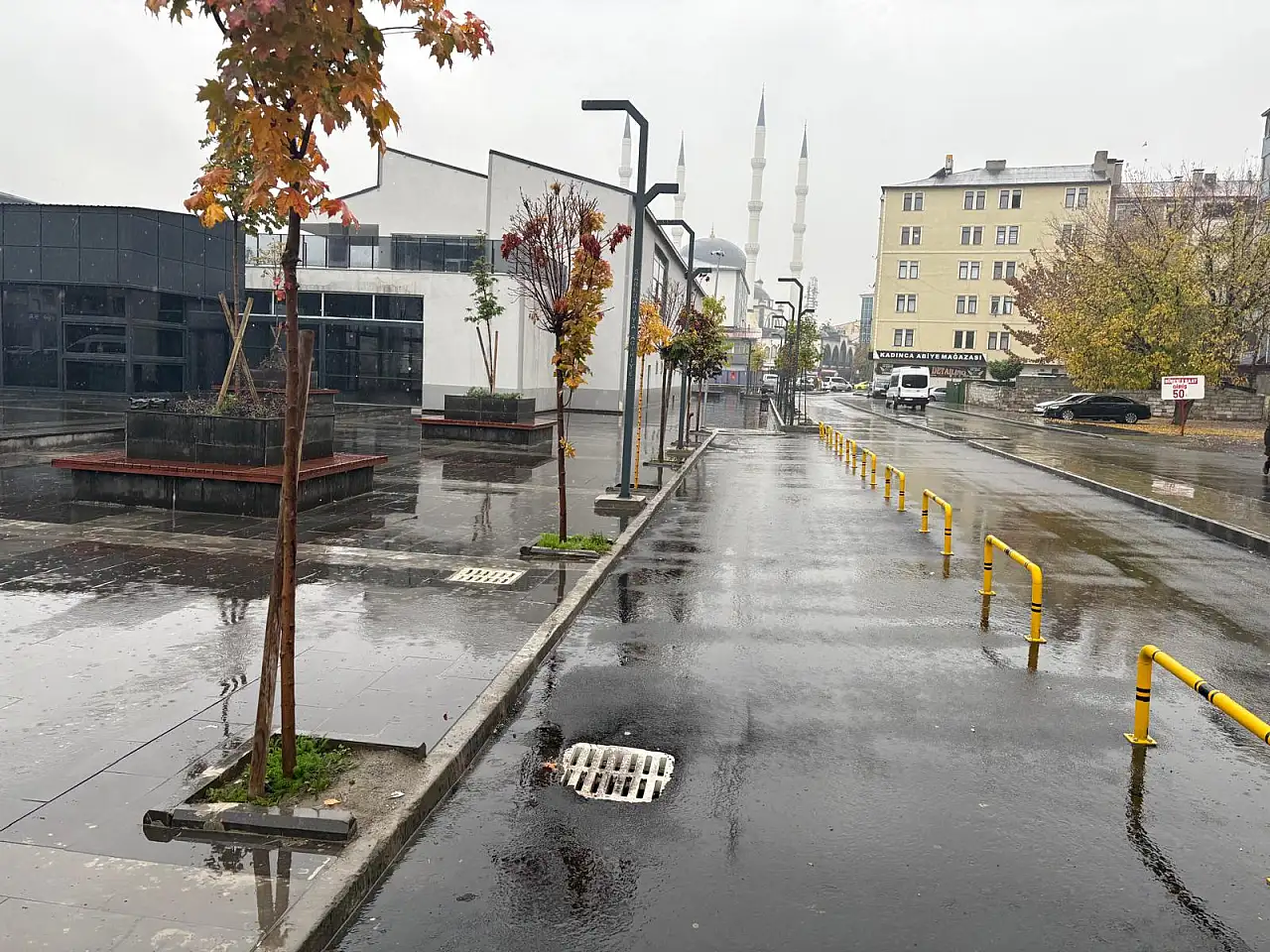 Ağrı'da sağanak yağış etkili oluyor