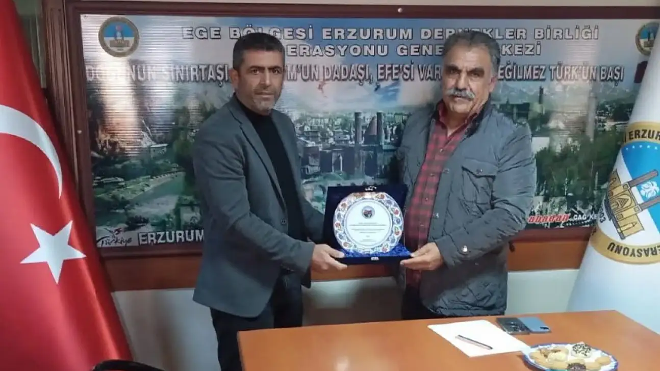 Ege Bölgesi Erzurum Dernekler Birliği Federasyonu'na Anlamlı Ziyaret