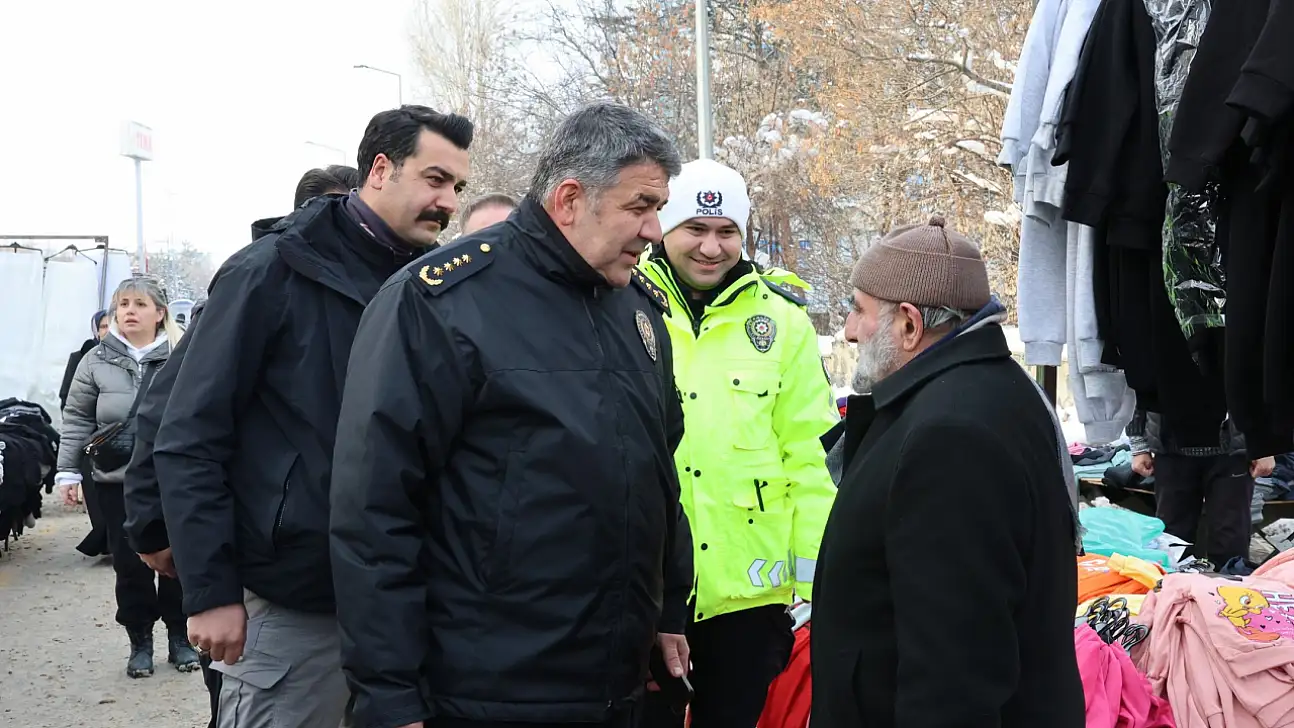 Erzurum İl Emniyet Müdürü Karaburun'dan Yenişehir Halk Pazarı Ziyareti