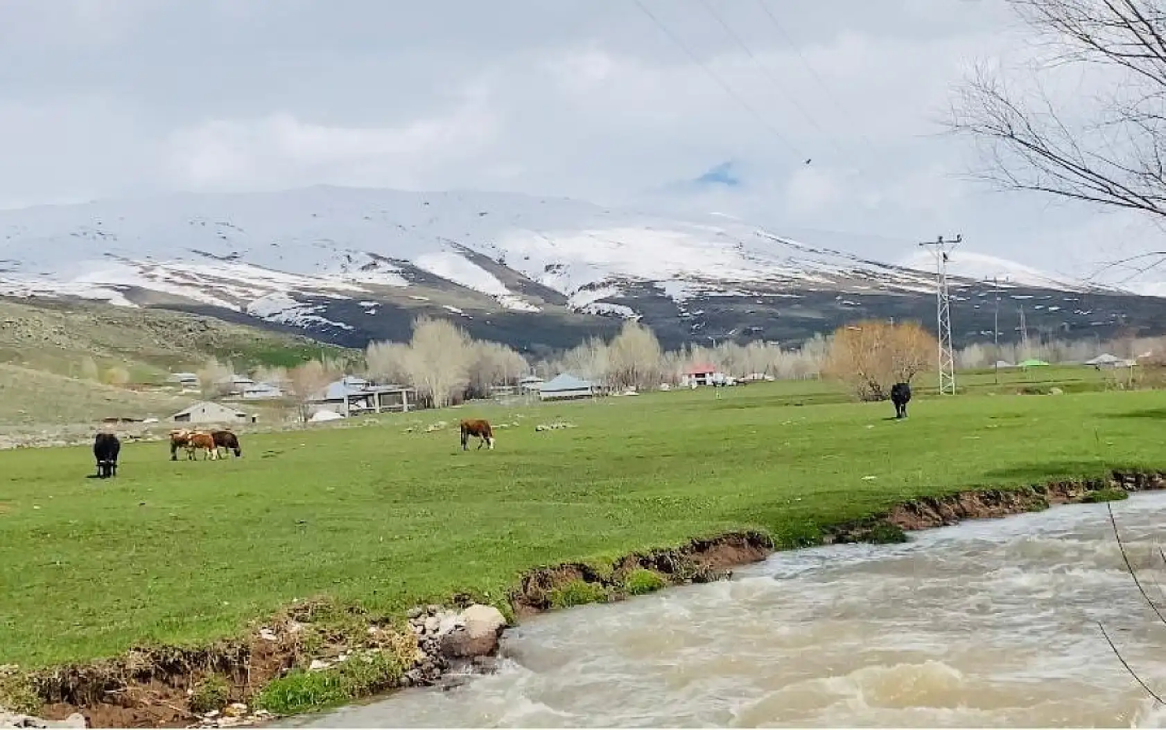Patnos'ta iki mevsim bir arada yaşanıyor