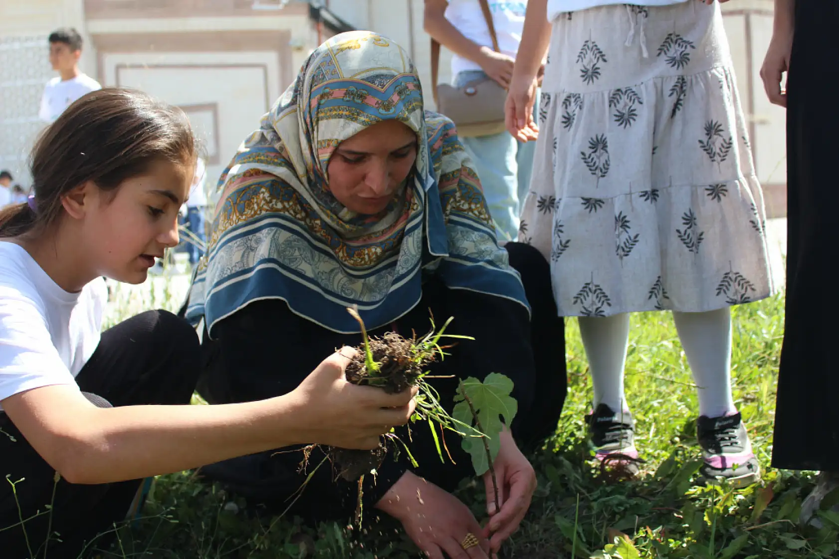 TÜGVA öğrencileri Ulu Cami bahçesinde fidan dikti