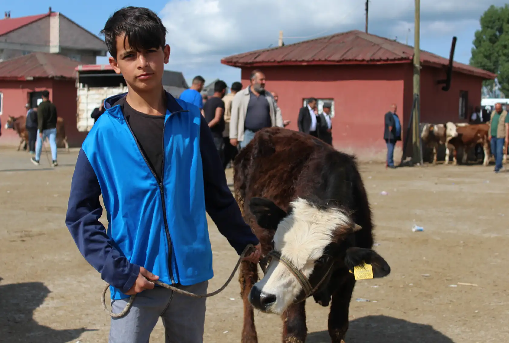 Ağrı hayvan borsasının emektarı kavurmasıyla tanındı, pazarda simge oldu