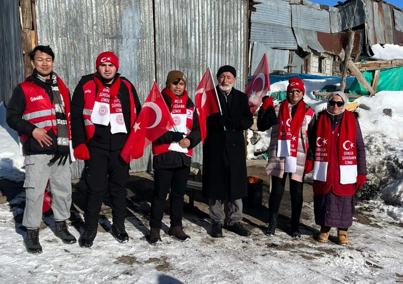 Ağrılı gönüllüler Sarıkamış şehitleri için yürüdü