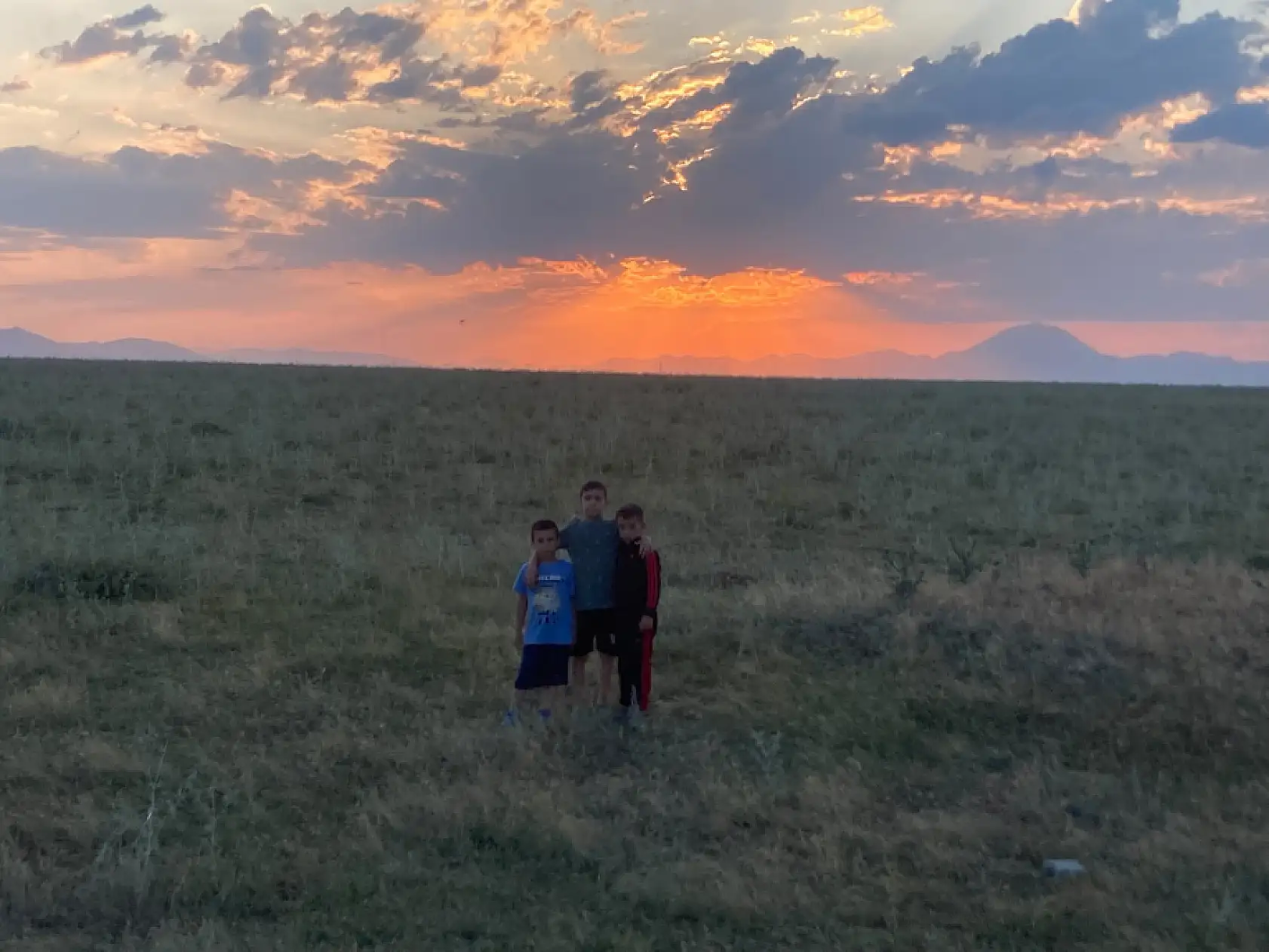 Ağrı'da gün batımı görsel şölen oluşturdu