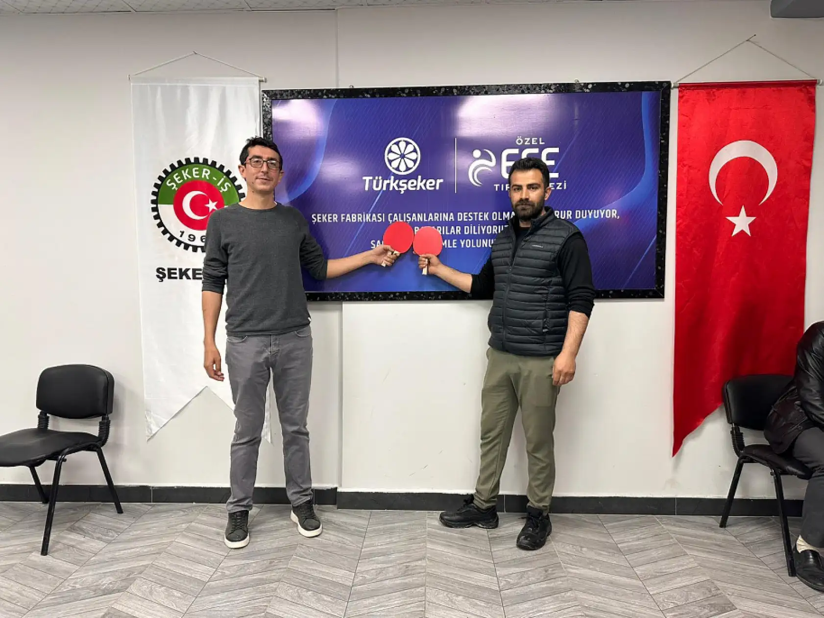 Ağrı Şeker Fabrikası'nda masa tenisi heyecanı başladı