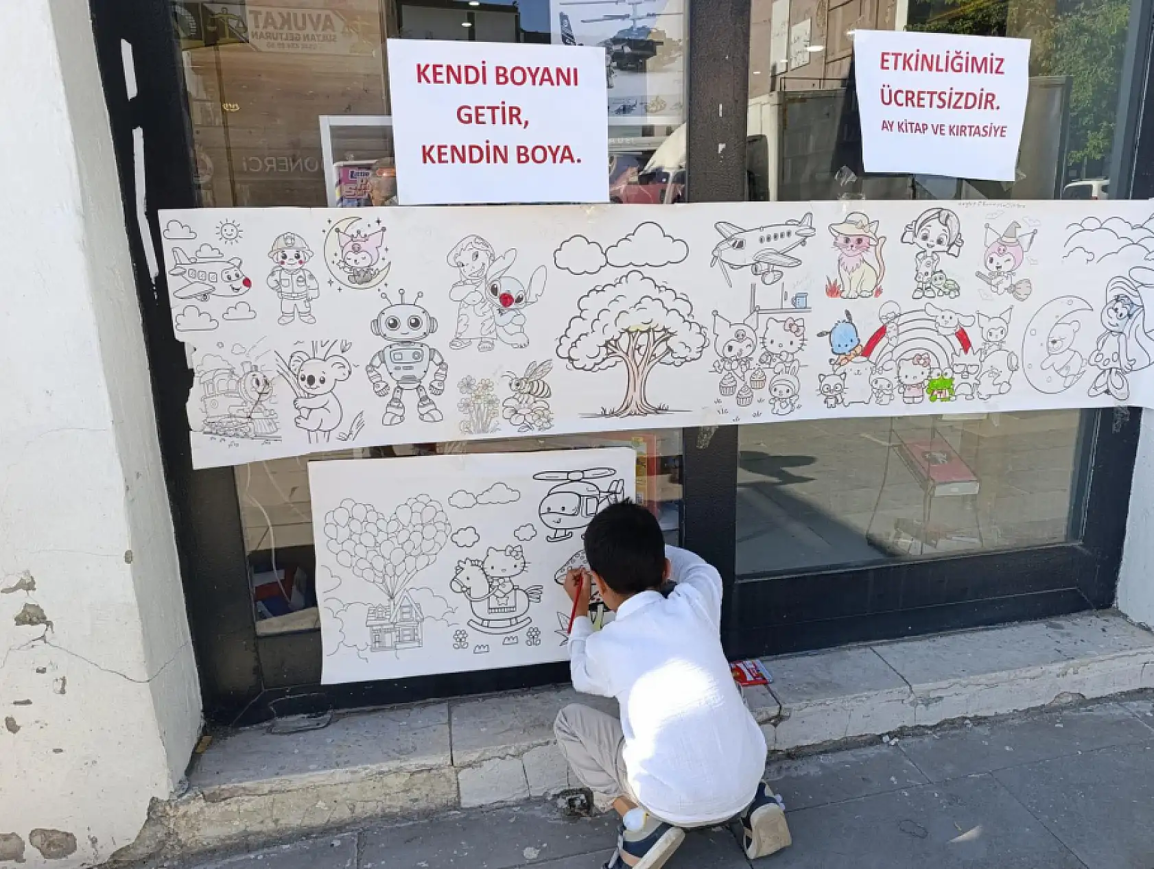 Ağrılı minik eller camları tuvale çevirdi