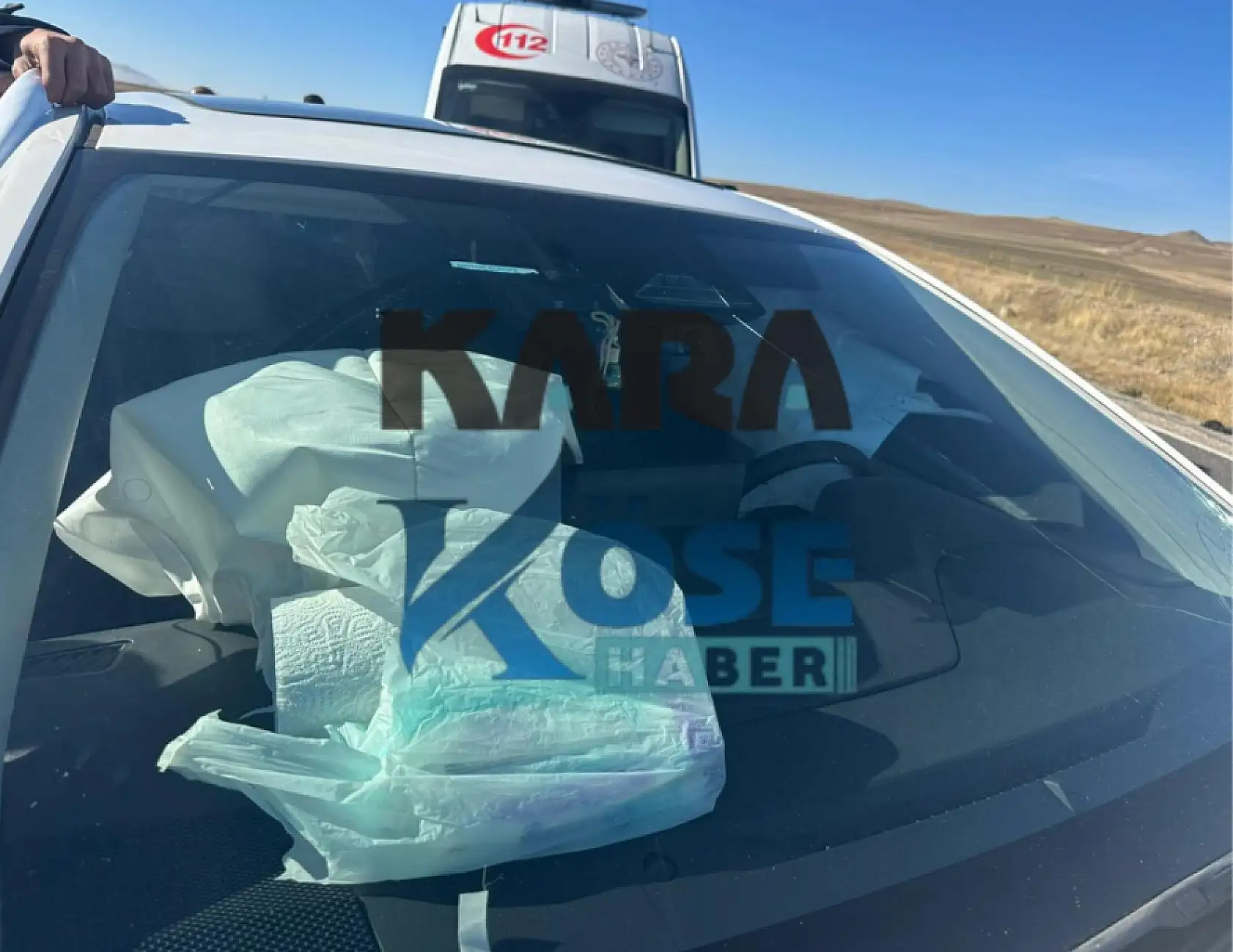 Taşlıçay–Diyadin yolunda yola çıkan inek kazaya neden oldu