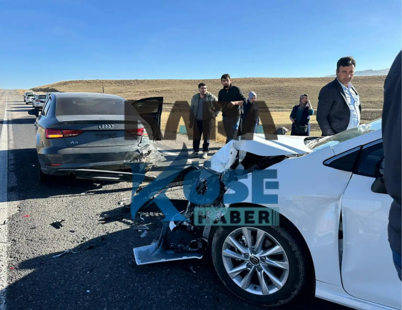 Taşlıçay–Diyadin yolunda yola çıkan inek kazaya neden oldu