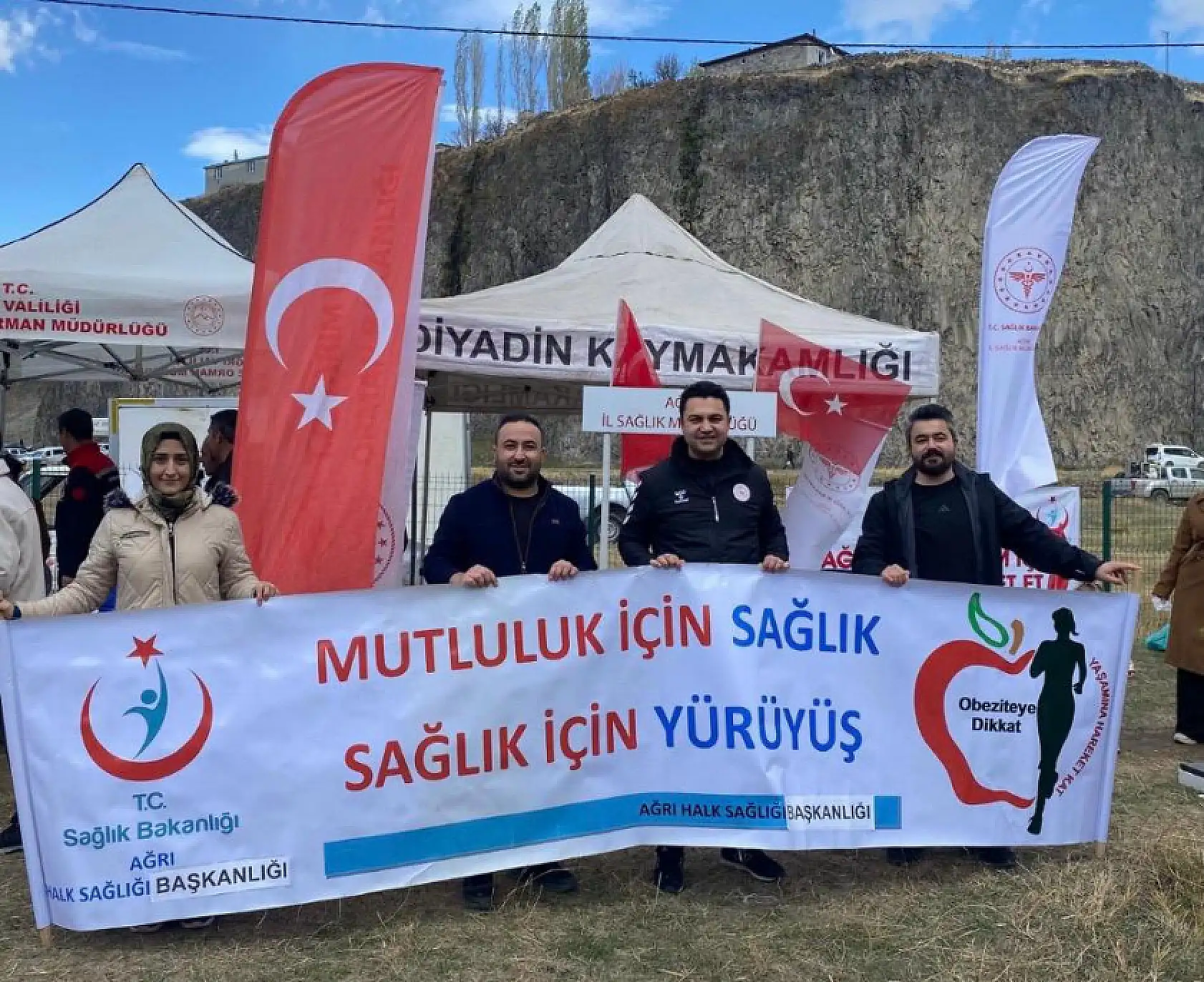 Diyadin Kanyonu Yürüyüşü'nde sağlık bilinci artırıldı
