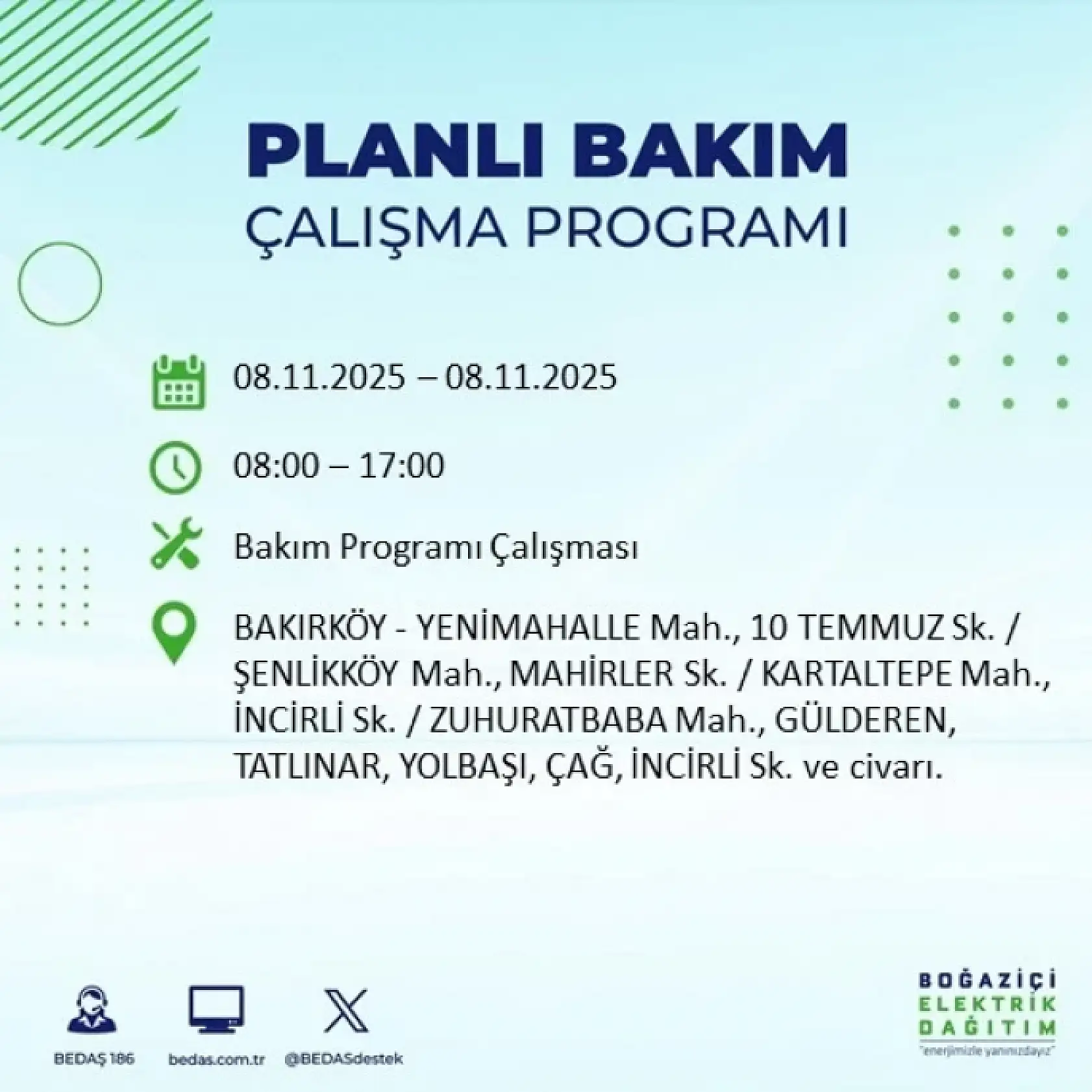İstanbul'da 8 Kasım'da Elektrik Kesintisi: Bakım ve Altyapı Çalışmaları Nedeniyle Kesintiler Olacak!