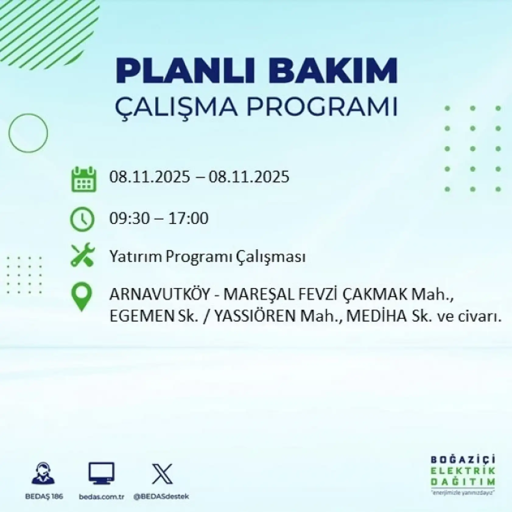 İstanbul'da 8 Kasım'da Elektrik Kesintisi: Bakım ve Altyapı Çalışmaları Nedeniyle Kesintiler Olacak!