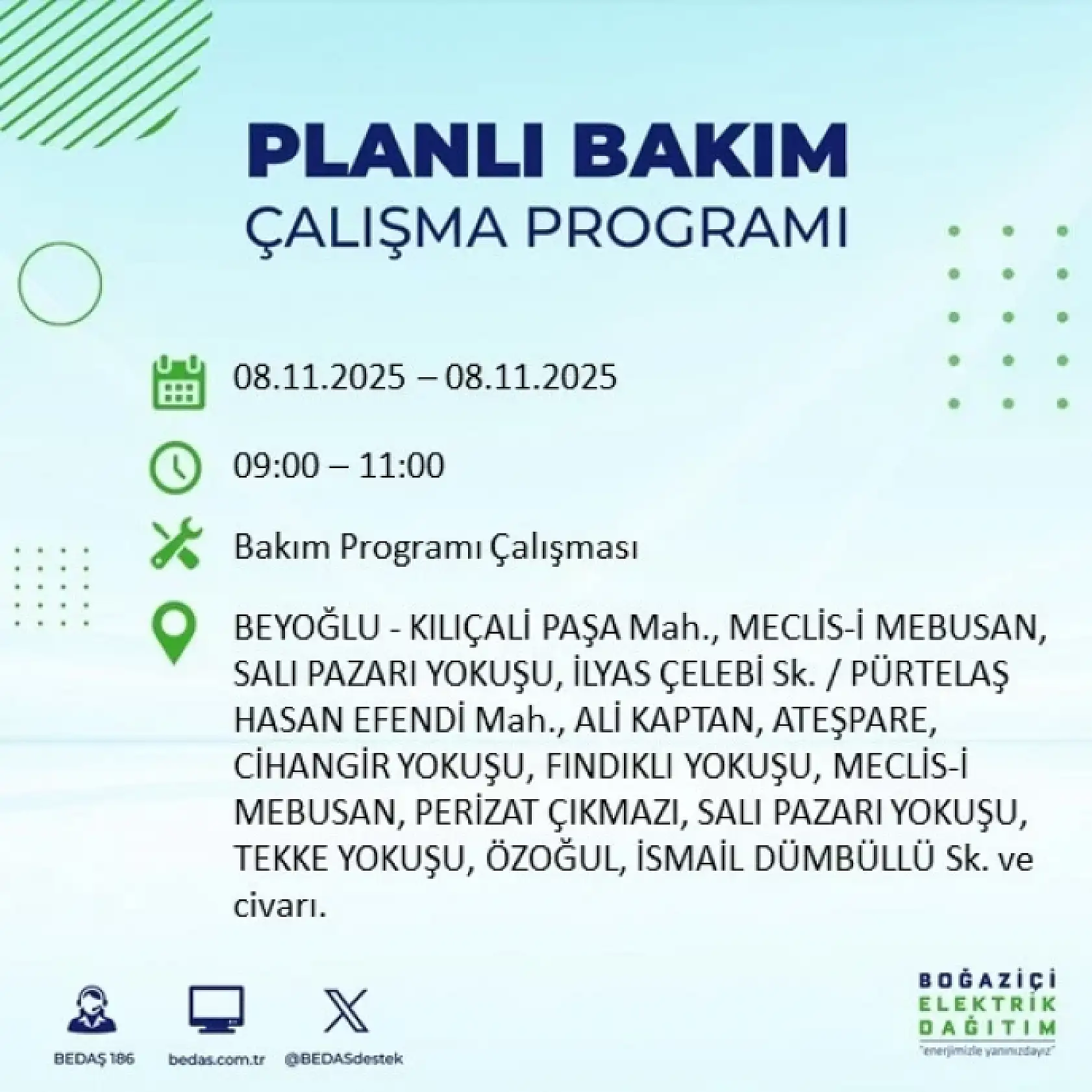 İstanbul'da 8 Kasım'da Elektrik Kesintisi: Bakım ve Altyapı Çalışmaları Nedeniyle Kesintiler Olacak!