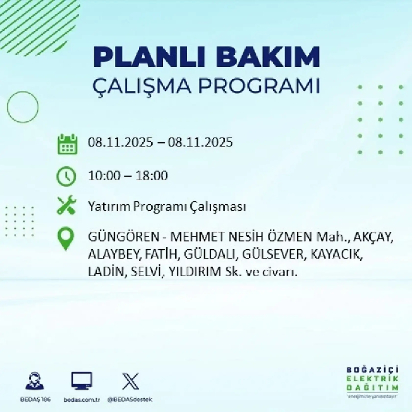 İstanbul'da 8 Kasım'da Elektrik Kesintisi: Bakım ve Altyapı Çalışmaları Nedeniyle Kesintiler Olacak!