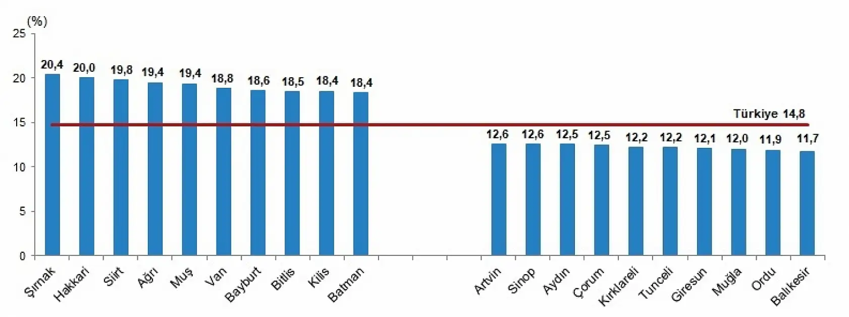 Ağrı, genç nüfus oranıyla Türkiye'yi geçti