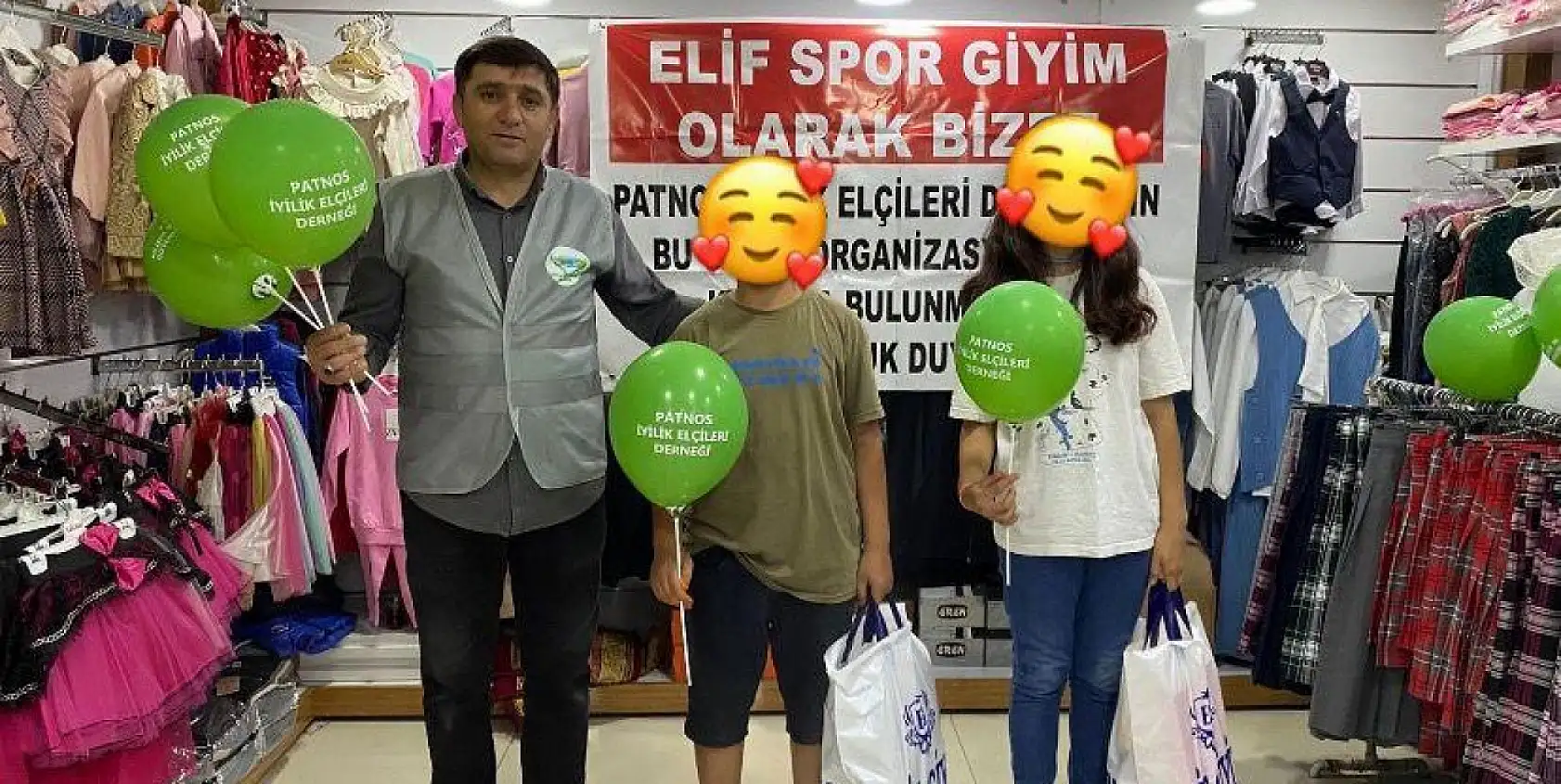 Patnos İyilik Elçileri Derneği öğrencilerin yüzünü güldürdü