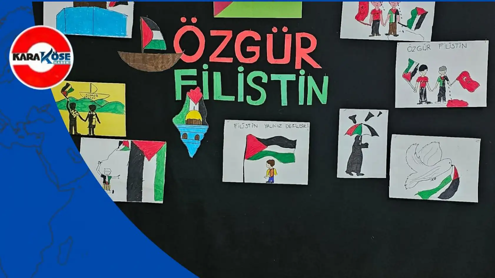 Ağrı Doğa Koleji'nde çocuklar barışın rengini çizdi