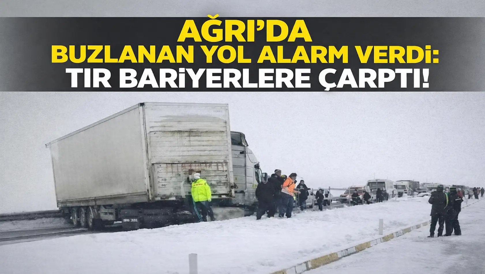 Tutak'ta kaygan yol kazaya neden oldu