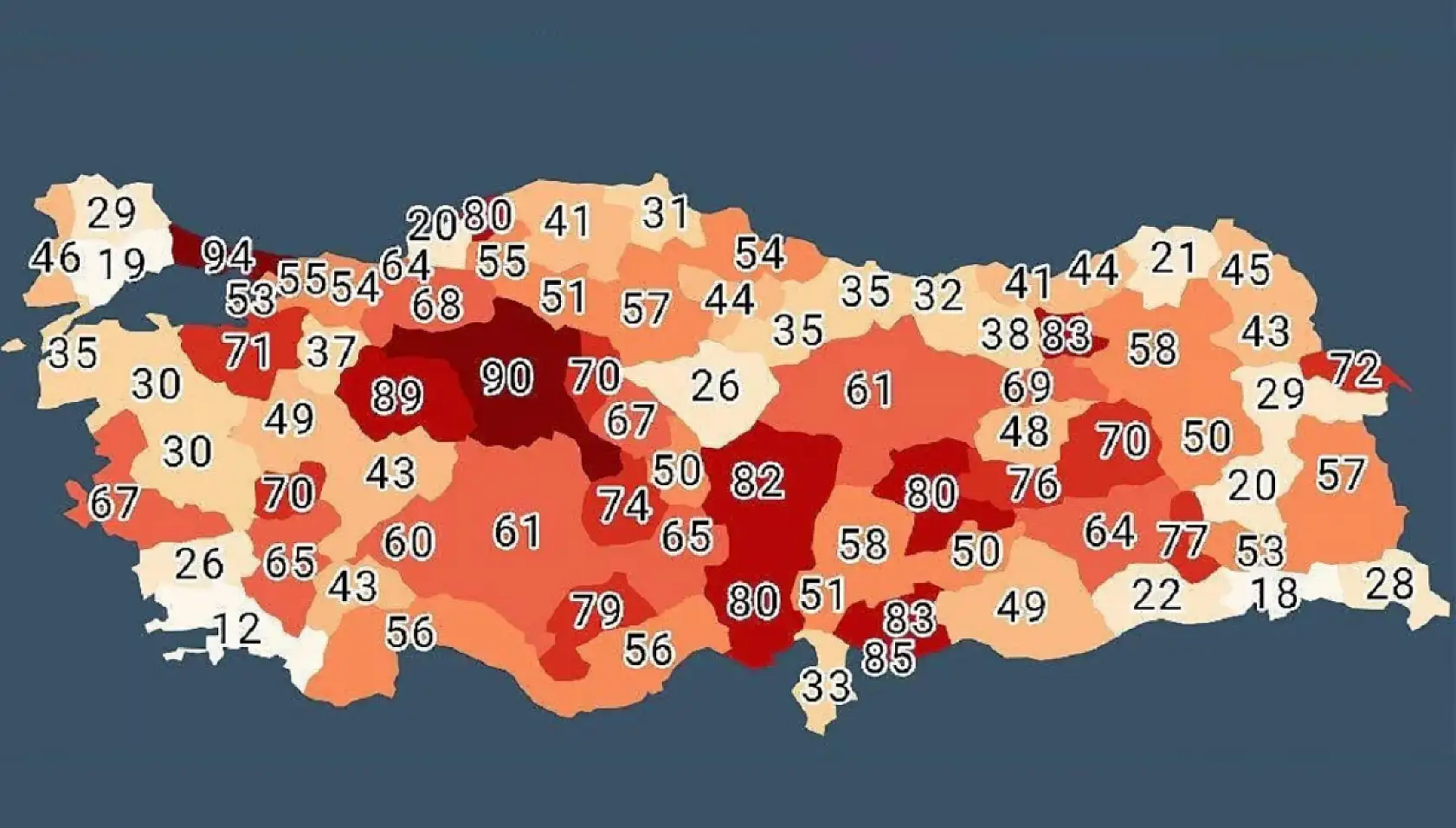 Ağrı bölgenin alt sıralarında yer aldı