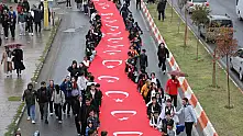 Ağrı'da Amatör Spor Haftası 100 metrelik Türk bayrağıyla başladı