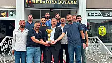 Tutak Belediyespor'dan başkan Fevzi Sayan'a şampiyonluk ziyareti