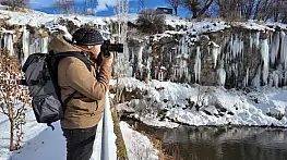 Koçköprü Kanyonu'nda kışın büyüsü
