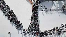 Sarıkamış'ta kristal kar coşkusu zirve yaptı