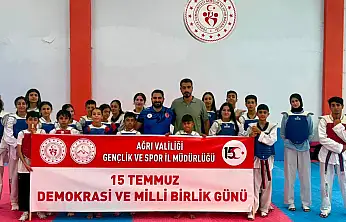 Ağrı'da 15 Temmuz Taekwondo Turnuvası tamamlandı