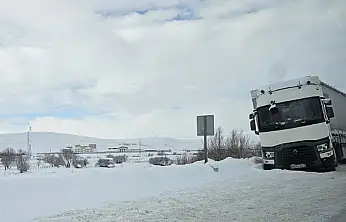 Ağrı'da bir tır kara saplandı