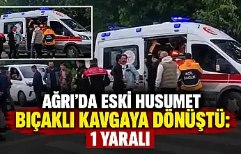 Ağrı'da eski husumet bıçaklı kavgaya dönüştü: 1 yaralı