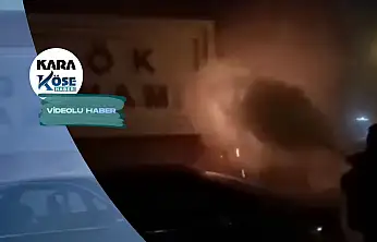 Ağrı'da gök hamamı dış cephesinde yangın paniği