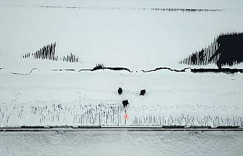 Ağrı'da kar manzarası havadan görüntülendi