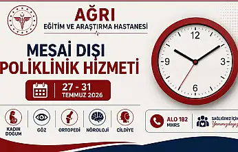 Ağrı'da mesai sonrası poliklinik hizmeti devam ediyor