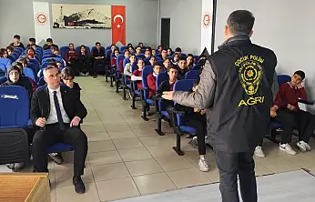Ağrı'da polislerden 914 öğrenciye güvenlik eğitimi verildi