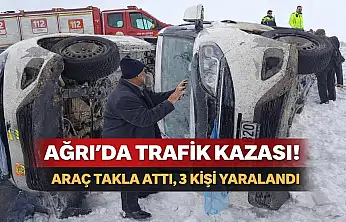 Ağrı'da korku dolu anlar: Sis ve buzlanma felaketi getirdi! Takla atan araçta can pazarı...