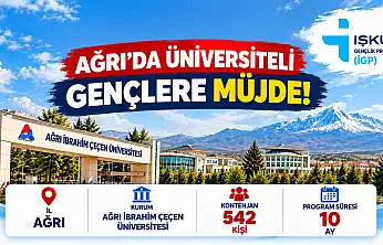 Ağrı'da üniversiteli gençlere müjde: İŞKUR'dan 542 kişilik kontenjan!