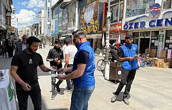 Ağrı'da uyuşturucuyla mücadele için farkındalık standı kuruldu