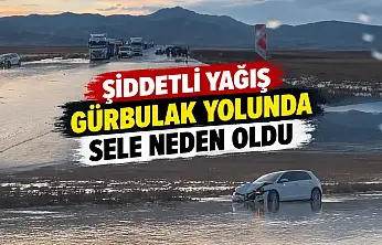 Ağrı'da yağış felakete dönüştü: Gürbulak yolunda araçlar mahsur kaldı!