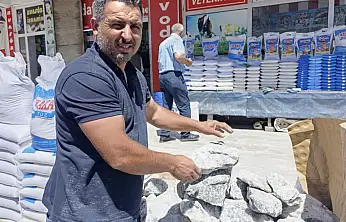 Ağrı'da yaylacıların vazgeçilmezi kaya tuzuna yoğun ilgi